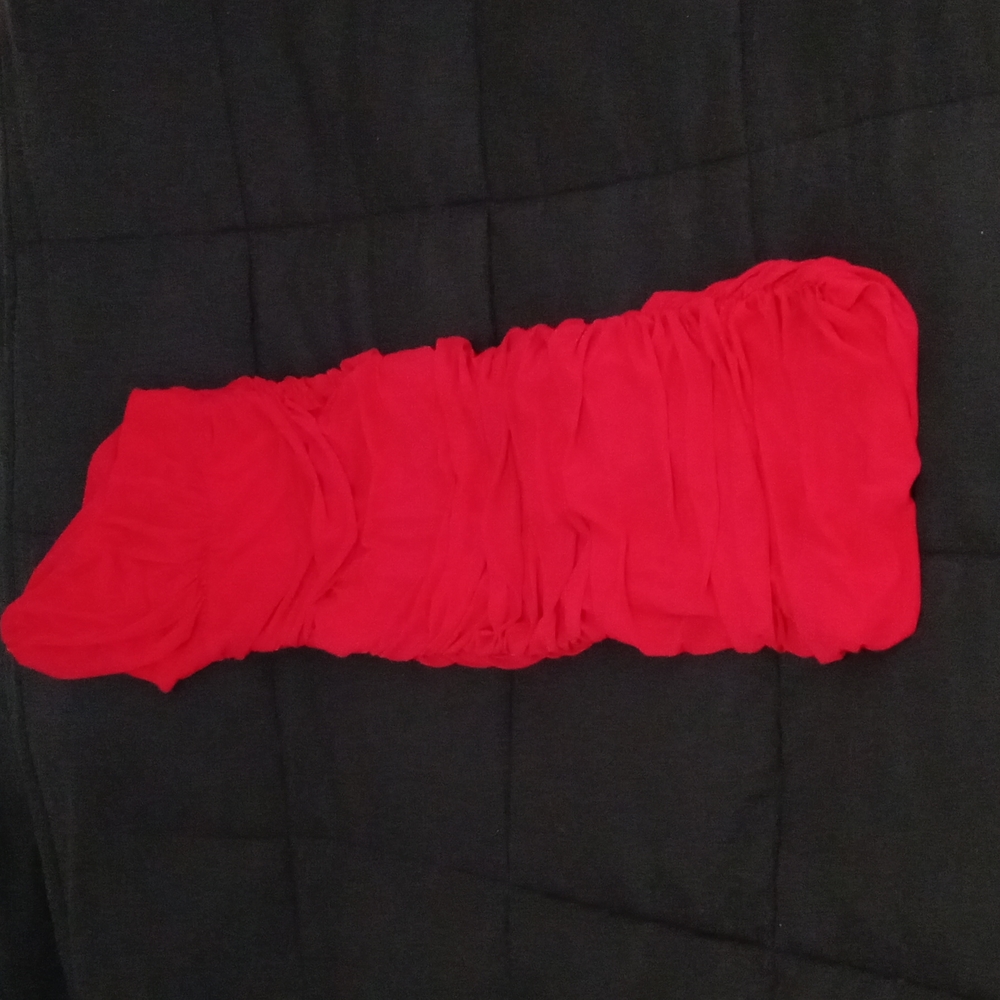 Women's one shoulder red maxi dress size xs.